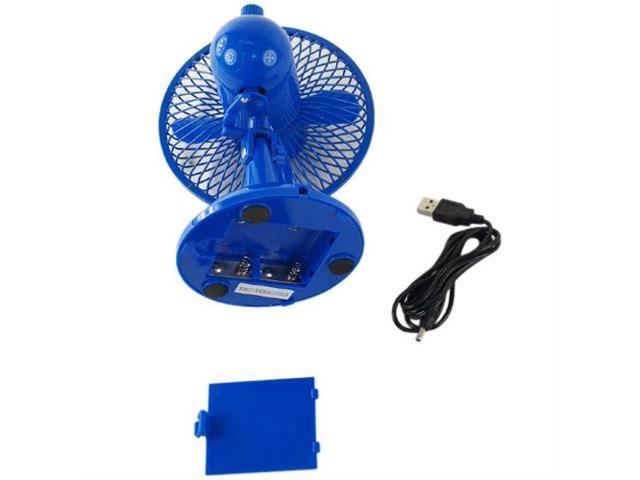 Comfort Zone CZ5USBBL Blue 5 Mini Oscillating Desk Fan Powered By USB