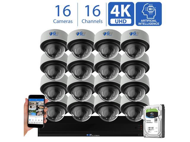 GW Security 16 Channel 4K 8MP 38402160 H 265 IP PoE AI Smart NVR