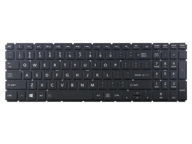 New Us Black Backlit English Laptop Keyboard Without Frame For