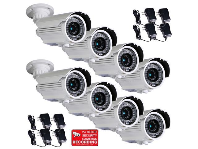 VideoSecu 8 Pack Outdoor Weatherproof Indoor Security Camera IR Day