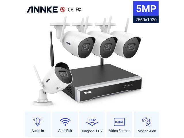 Annke Ch Mp Super Hd Wireless Ip Video Surveillance Kit With Ft