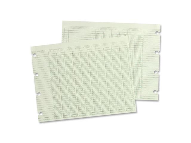 Wilson Jones Ledger Sheet 16 Col Dbl 9 1 4 X11 7 8 100 PK Green G1016