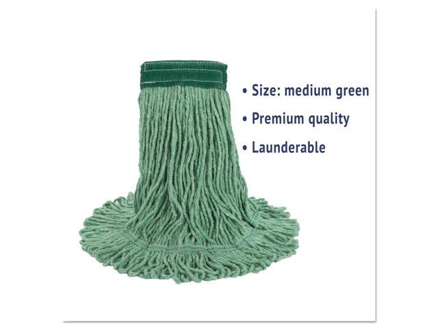 Boardwalk Super Loop Wet Mop Head Cotton Synthetic Medium Size Green