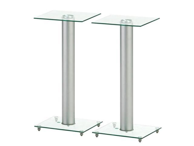 Monoprice Glass Speaker Stand Inch Pair With Cable Management