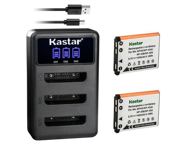 Kastar Pack Battery And Lcd Triple Usb Charger Compatible With