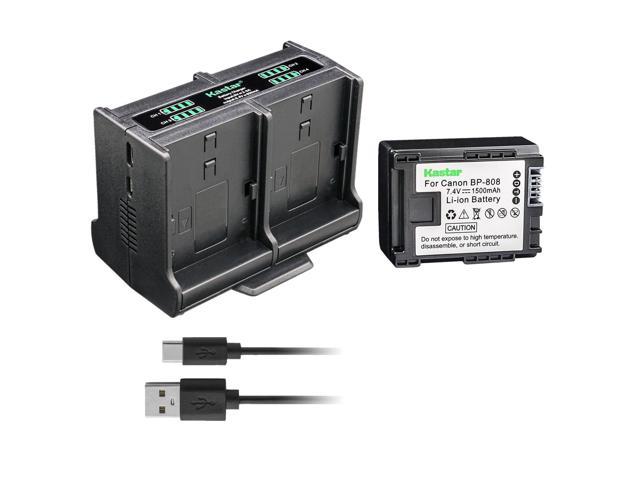 Kastar Pack Battery And Quadruple Charger Compatible With Canon Vixia