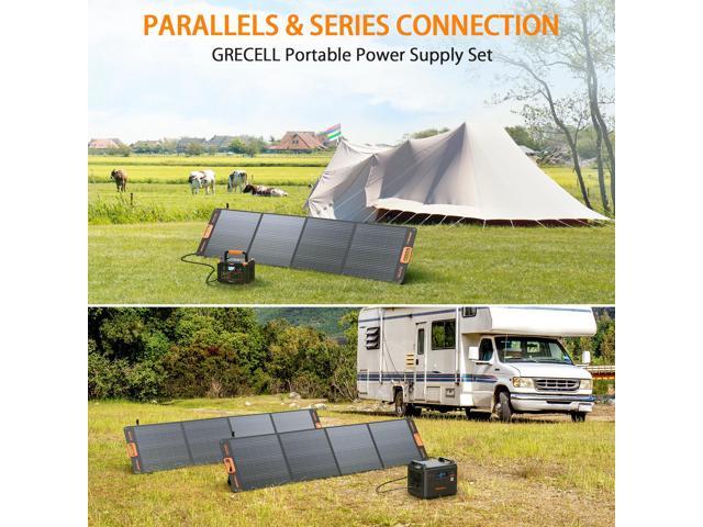 Grecell W Portable Solar Panel For Power Station Foldable Solar