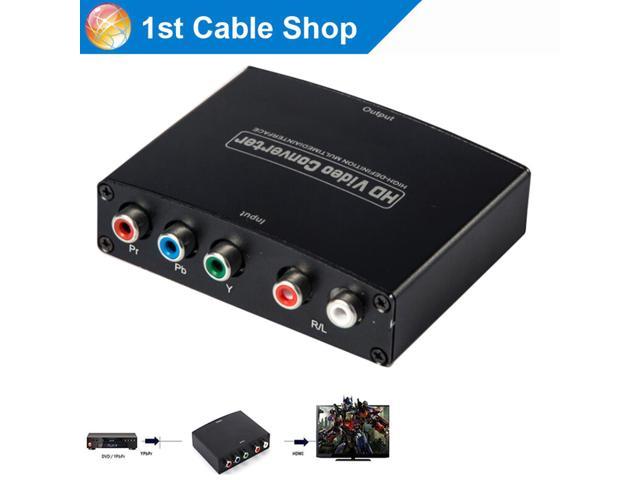 5 RCA Ypbpr Component To HDMI HDTV Video Audio Converter Adapter With