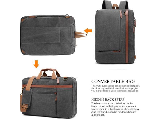 3 In 1 Convertible Laptop Backpack 17 3 Inch Messenger Bag For Men