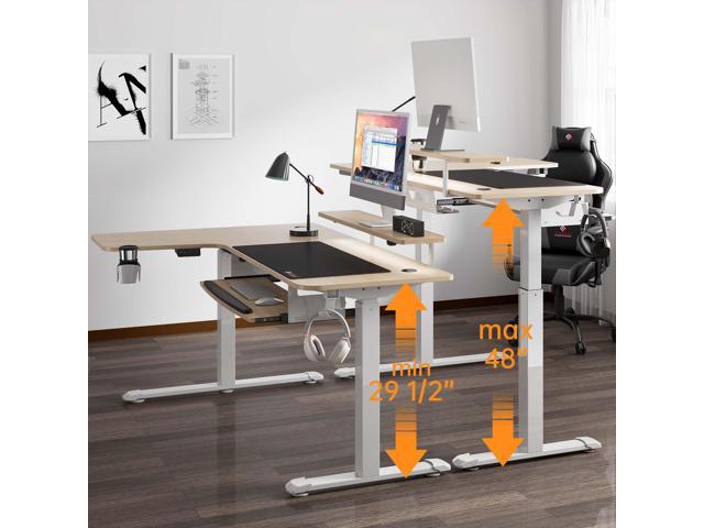 Eureka Ergonomic Standing Desk With Keyboard Tray L Shaped