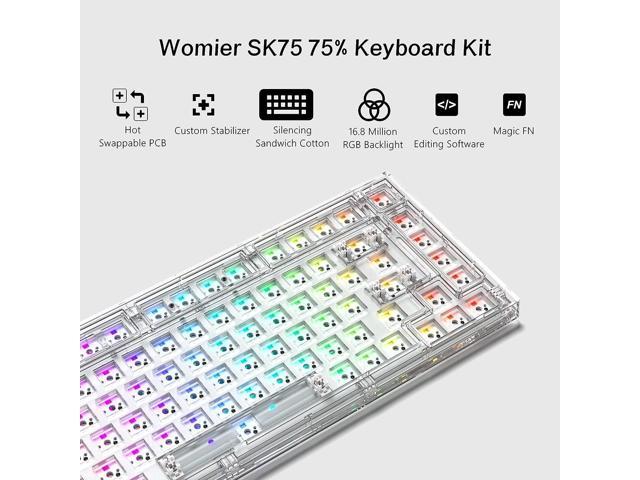 Womier S K75 75 Keyboard Kit Hot Swappable Gasket Mounted RGB