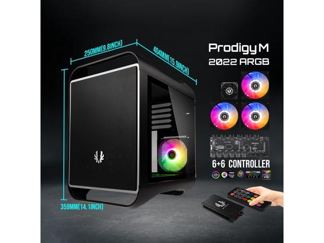 BitFenix Prodigy M 2022 MATX Mini ITX Gaming PC Case 3 ARGB Fans