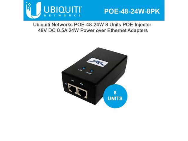 Ubiquiti Networks POE 48 24W 8 Units POE Injector 48V DC 0 5A 24W Power