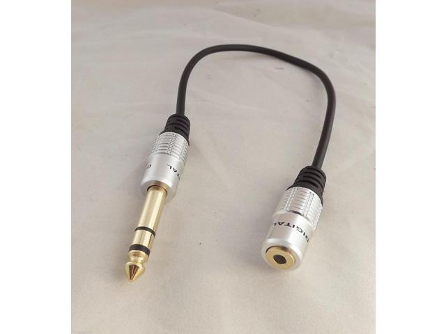 FOR 2pcs 6 35mm 1 4 Male Plug To 3 5mm 1 Female Jack Stereo Mic Audio