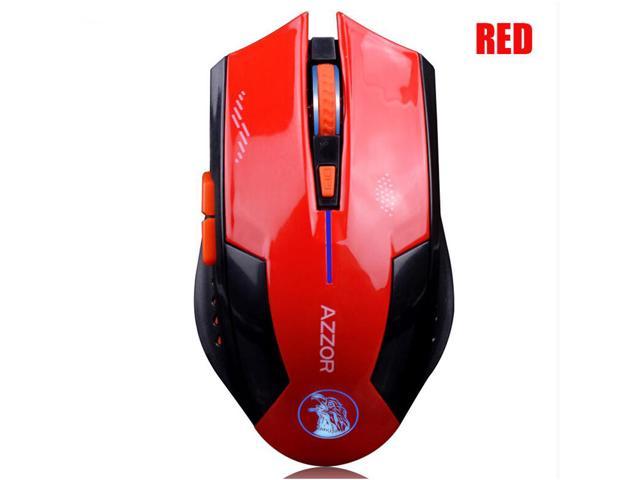 AZZOR Rechargeable Wireless Illuminate Computer Mouse Mice Gaming 2400