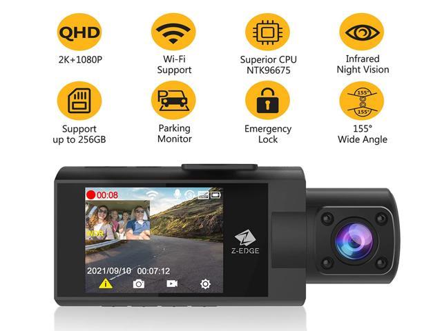 Z EDGE Z3Pro WiFi Dash Cam Front And Inside 2K 1080P Front And Inside