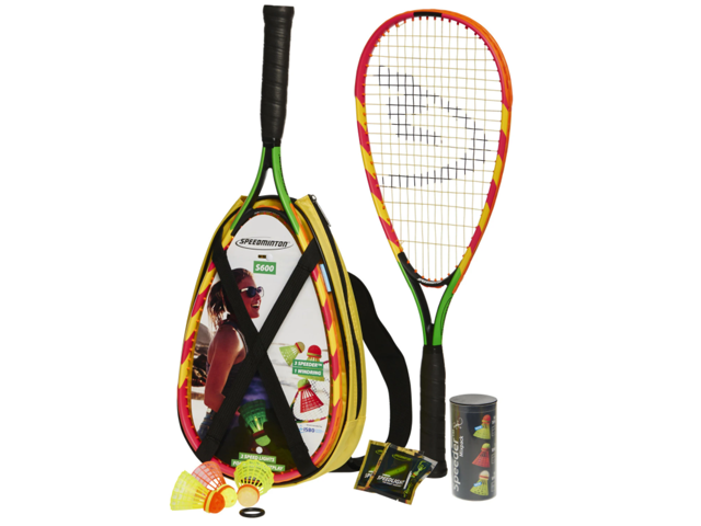 Speedminton S600 Badminton Set - Original Speed Badminton / Crossminton Starter Set including 2 rackets, 3 Speeder, Speedlights, Bag