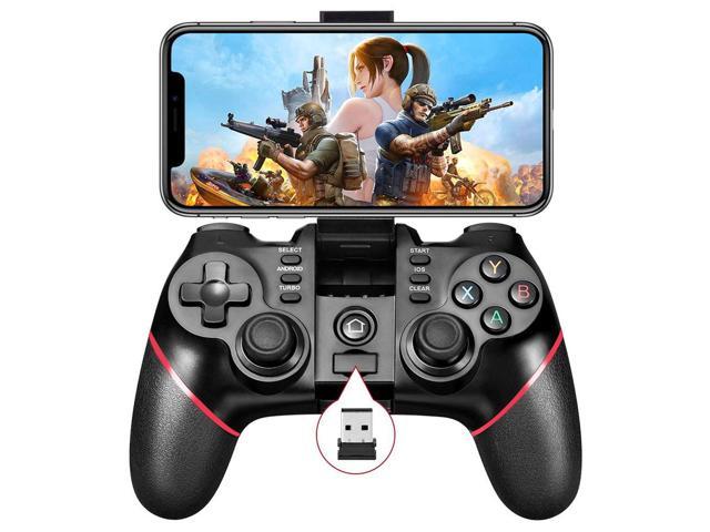 2021 New Phone Controller Mobile Game Controller, Bluetooth & 2.4G Wireless Gamepad Gaming Joystick for Android Phone/ PC Windows/ Smart TV/ TV Box/ PS3
