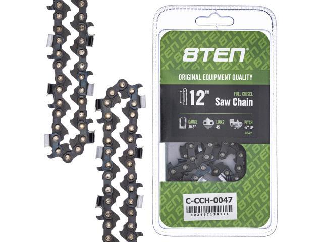 Ten Full Chisel Chainsaw Chain Inch Lp Dl For Echo Ppf