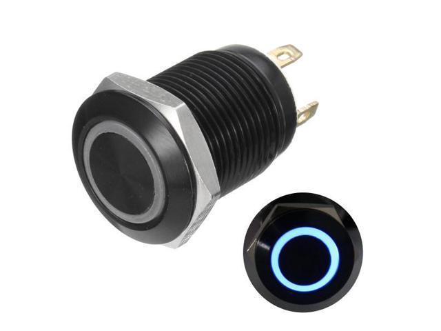 V Pin Mm Led Light Metal Push Button Momentary Switch Waterproof