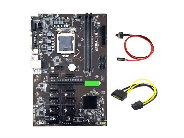 B250 BTC Mining Motherboard With SATA 15Pin To 6Pin Cable Switch Cable