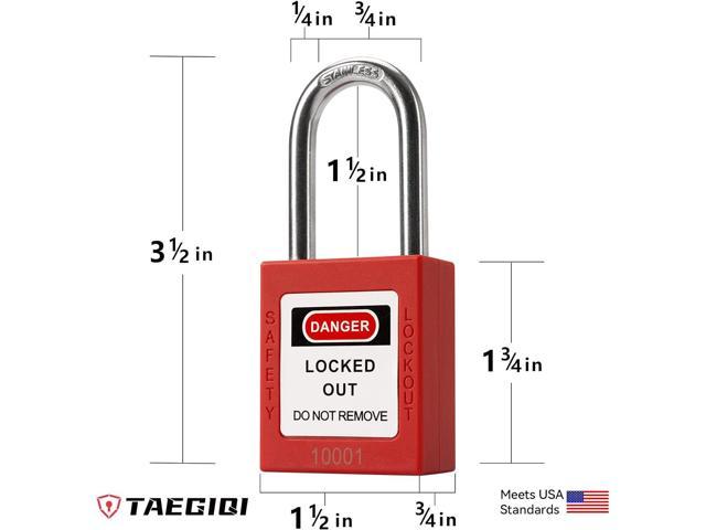 Taegiqi Red Lockout Tagout Locks With Lock Out Tag Out Tags