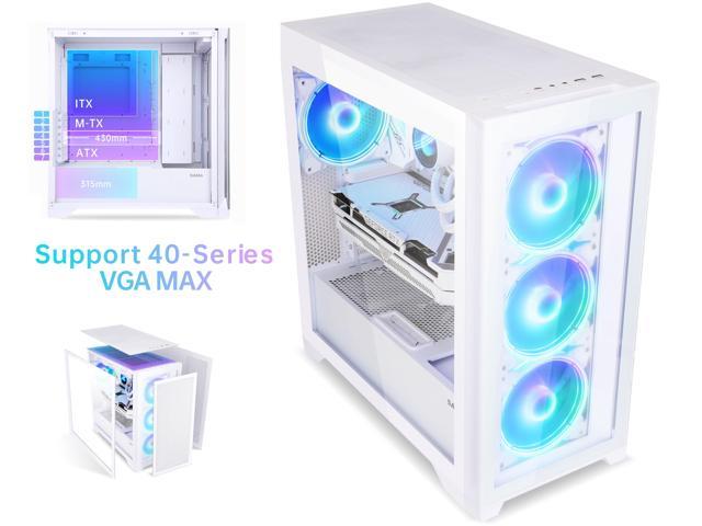 SAMA ATX Mid Tower Computer Case With 4x ARGB Fans Type C Tempered