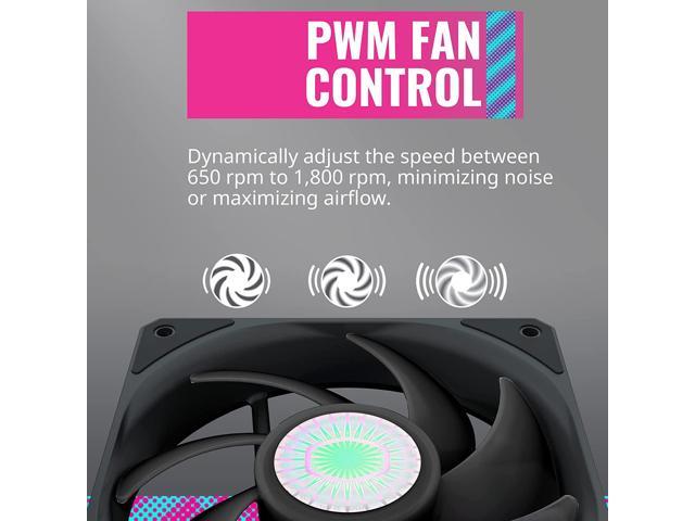 Cooler Master Sickleflow V All Black Square Frame Fan With Air