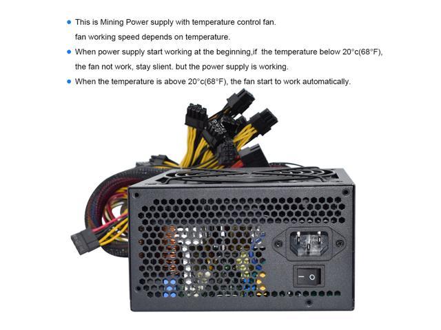 W Mining Power Supply Pc Power Psu Supports Gpu Rig For Bitcoin