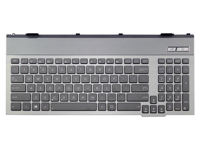 New Black Backlit US English Keyboard Silver Frame For ASUS G55 G55VW