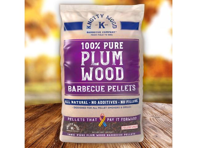 Plum Wood Bbq Cooking Pellets Lb Bag Natural Sweetness