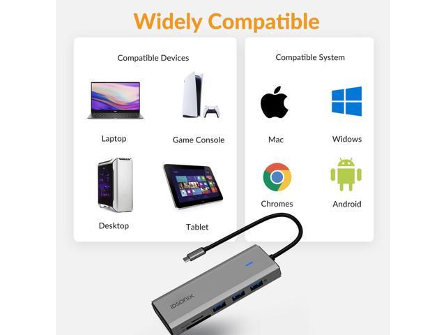 Usb C Hub Idsonix In Usb C Hub Aluminium Multiport Adapter Usb C