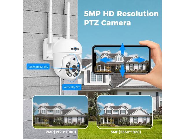 Hiseeu View Pan Tilt Wireless Security Camera System With Tb Hard