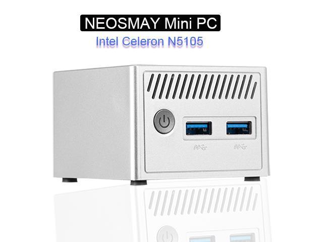 Neosmay Mini PC 512GB SSD 8GB RAM Intel 11th Gen CPU N5105 Upto 2 9GHz