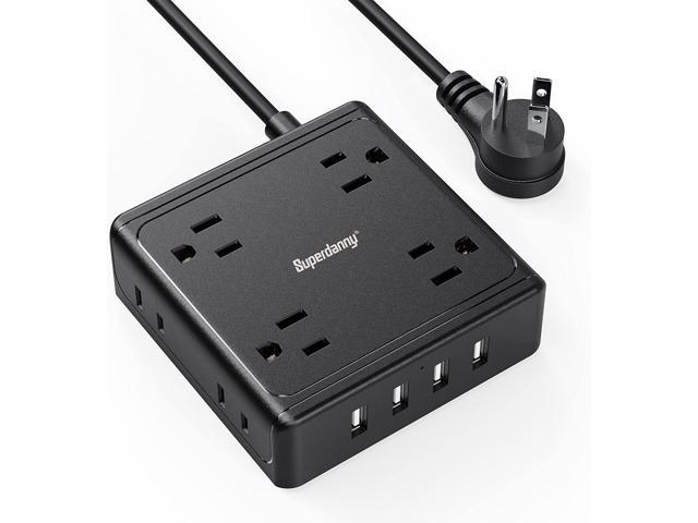 SUPERDANNY Surge Protector Power Strip 8 Widely Spaced AC Outlets 4