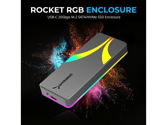 Sabrent Rocket Rgb Usb C Gbps M Sata Nvme Ssd Enclosure Ec Rgbg