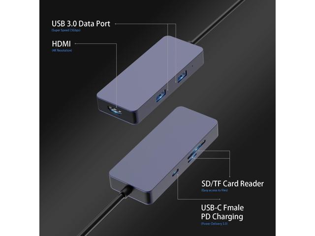 Usb C Hub Dual Display Hopday Usb C Adapter For Macbook Pro Air In