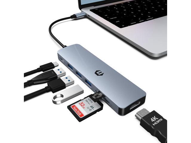 USB C Hub HOPDAY 7 In 1 USB C Adapter With 4K HDMI 100W Type C PD 3