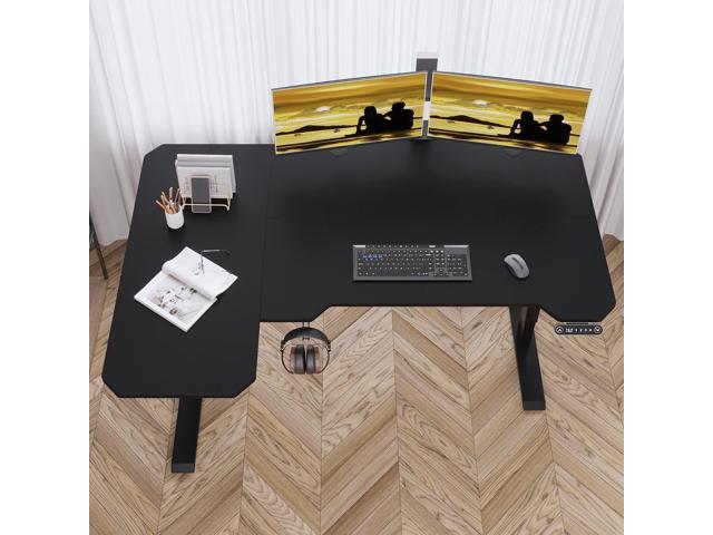 Inch Large Electric Height Adjustable Computer L Shaped Desk With