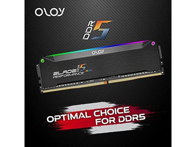 OLOy DDR5 RAM 32GB 2x16GB Black Hairline Blade RGB 6000 MHz CL30 1 4V