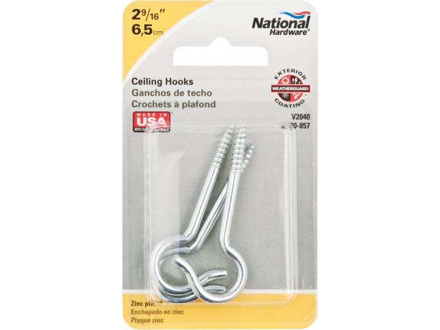 National 8 Zinc Finish Ceiling Hook 3 Pack N120857 Newegg