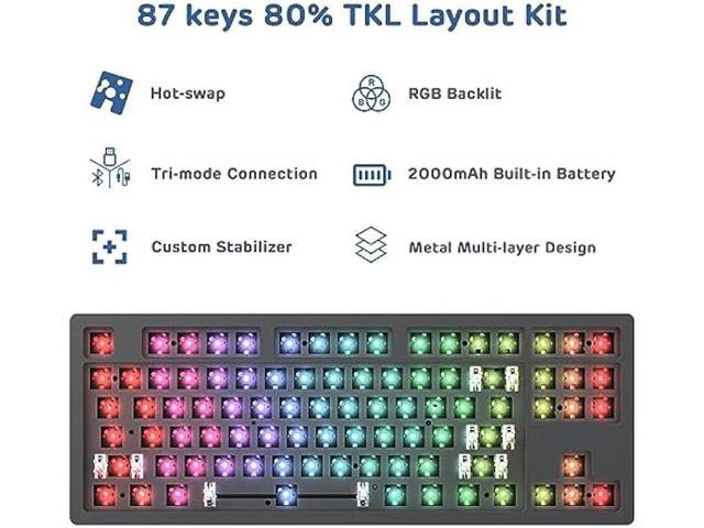 A Jazz Akc Diy Mechanical Keyboard Kit Tri Mode Connection Multi