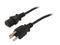 BYTECC Model POWERCORD-6K 6 ft. 18AWG Power Cord w/ 3 Conductor PC Power Connector - Black