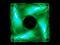 HIPER HFF-1G08N Green LED 80mm Transparent Case Fan - Retail