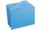 Smead 12034 File Folders, 1/3 Cut, Reinforced Top Tab, Letter, Blue, 100/Box