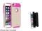 1X Hybrid Case compatible with Apple iPhone 6 4.7, Hot Pink TPU/Gold Hard
