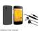 Insten Black Snap-on Rubber Coated Case+Black Universal 3.5mm In-Ear Stereo Headset w/ On-off & Mic Compatible With LG Nexus 4 E960