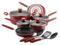 FARBERWARE Culinary Colors 20807 13-Piece Cookware Set, Red