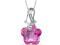 Blooming Flower Cut 16.00 carat Pink Sapphire Necklace in Sterling Silver