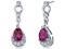 Oravo SE7148 1.50 Ct. Created Ruby Sterling Silver Dangle Earrings
